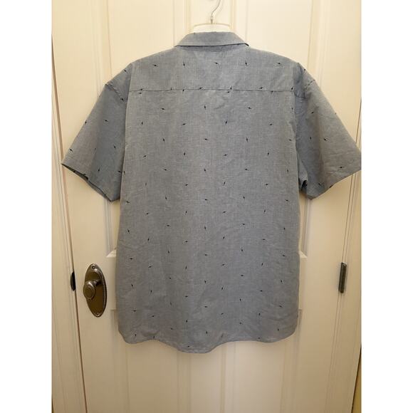 Molokai Surf Co. Men's Short Sleeve Button Down Shirt XXL Lightning Grey - Picture 5 of 5